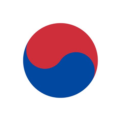 bandeira da coreia do sul cores